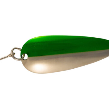 Len Thompson 1P NG-S Platinum Series Spoon, 2 3/4", 3/4 oz, Nickel Hot Green - Single Hook, 4948-0384