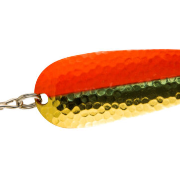 Len Thompson 6 BF Original Series Spoon, 1", 1/7 oz, Hammered Brass & Flame, 4948-0015