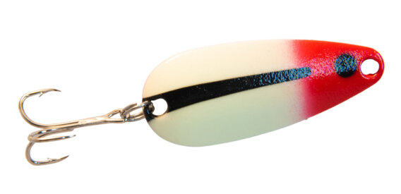 Len Thompson 2 BN-G Ultra Glow Spoon, 3 1/4", 1 oz, Bloody Nose Glow, 4948-0689
