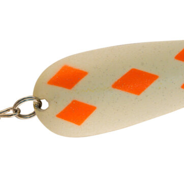 Len Thompson 4 FD-G Ultra Glow Spoon, 4 7/8", 1 1/8 oz, Five of Diamonds Glow, 4948-0203