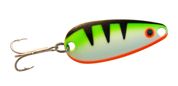 Len Thompson 00FT-G Ultra Glow Spoon, 2", 1/2 oz, Fire Tiger Glow, 4948-0618