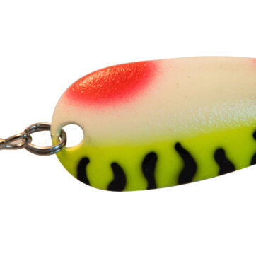 Len Thompson 2 RYB-G Ultra Glow Spoon, 3 1/4", 1 oz, Red Yellow Belly Glow, 4948-0693