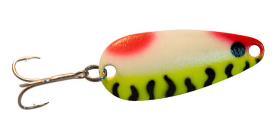 Len Thompson 2 RYB-G Ultra Glow Spoon, 3 1/4", 1 oz, Red Yellow Belly Glow, 4948-0693