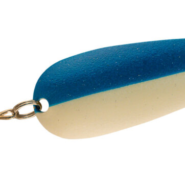 Len Thompson 4 WB-G Ultra Glow Spoon, 4 7/8", 1 1/8 oz, Glow White Blue, 4948-0201