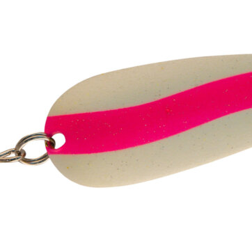 Len Thompson 00WP-G-S Ultra Glow Spoon, 2", 1/2 oz, White/Pink Glow - Single Hook, 4948-0351