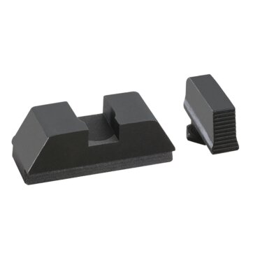 1L Optic Comp Sights Serratd Front .220"F /.295"R for Glock