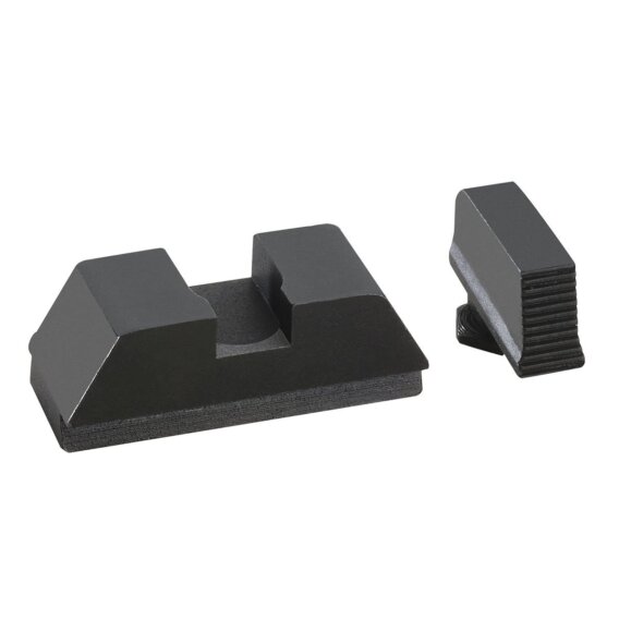1L Optic Comp Sights Serratd Front .220"F /.295"R for Glock