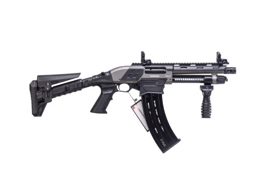 Federation Firearms SPM-12 9″ Shorty, 12ga 3″ magazine-fed pump action shotgun. Grey Finish.,GPW-FF-SPM12-GRE-9