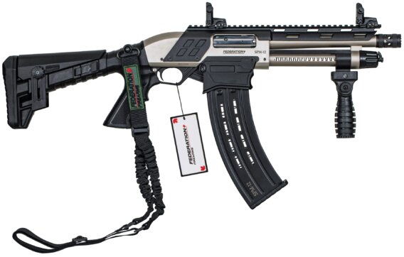 Federation Firearms SPM-12 9″ Shorty, 12ga 3″ magazine-fed pump action shotgun. Marine Finish.,GPW-FF-SPM12-MAR-9